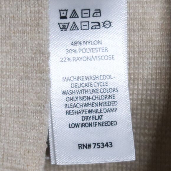 Jessica Simpson Sweater Crop Top‎ Small Beige Cream Thick Comfy Neutrals Classic - Picture 8 of 9